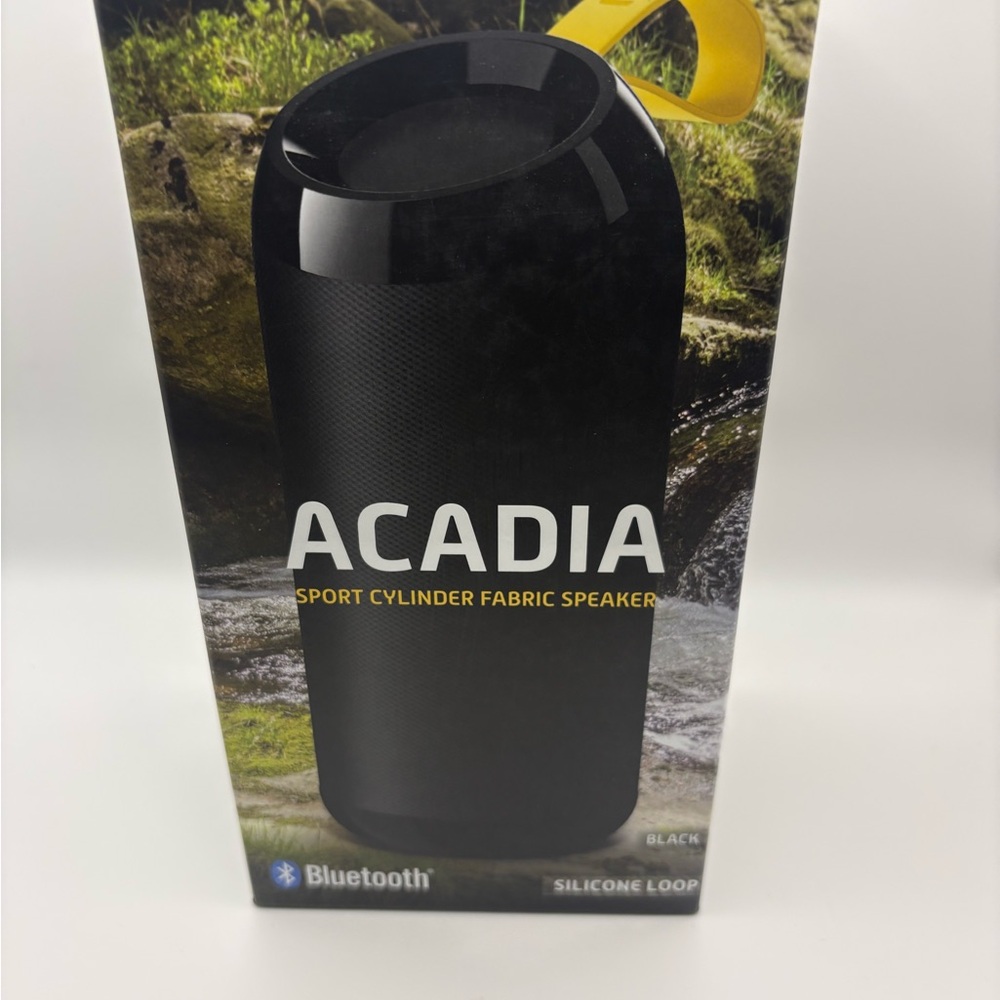 Merkury Innovations Acadia Black Cylinder Portable Bluetooth Speaker